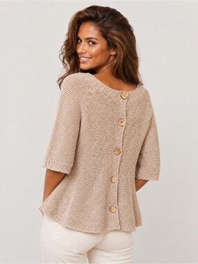 MANOUSH Chunky Knit Wool Cardigan Boho Oversized Neutral Cozy Quiet Luxury
